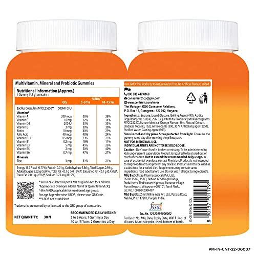 Centrum Centrum Kids, Multivitamin with Probiotics, Vitamin C & 11 other nutrients(Veg) - 50 Gummies & Centrum Kids, Multivitamin with Probiotics, Vitamin C & 11 other nutrients(Veg)- 30 Gummies
