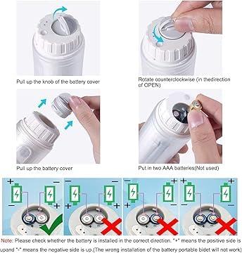 Aspeona Aspeona Portable Travel Bidet Sprayer, Mini Handheld Personal Bidet Sprayer, Travel Electric Bidet Portable Handheld Personal Bidet Sprayer, for Hygiene Cleaning; Postpartum & Baby Care; Hemmoroid Treatment.