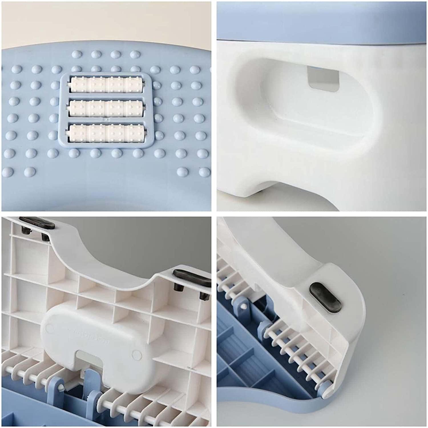 Dratal Dratal Perfect Posture Plastic Squat Potty Step Stool for Western Toilet Scientific Angle, Anti-Slip, Anti-Constipation with Special Acupressure Massager Stool