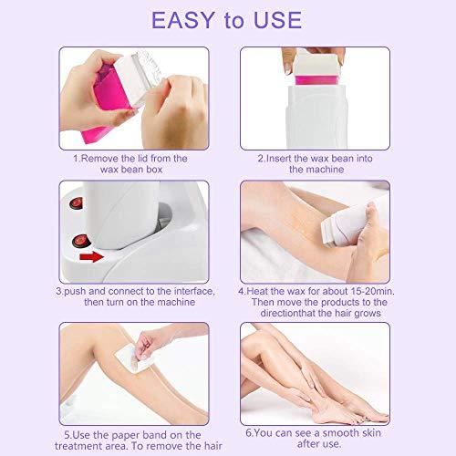 Big saving Big saving Wax Warmer Hair Removal Roll on Wax Heater Machine With Roll-on Wax Refill Cartridge Hair Removal Waxing Kit-100 ML || Wax Machine Heater
