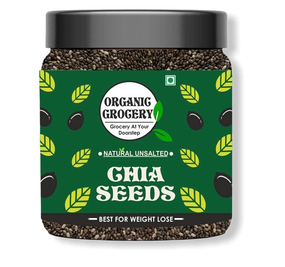 Organic Grocery Organic Grocery Raw Seeds Mix for Eating - 1kg -Chia, Sunflower, Pumpkin & Watermelon (250g*4 Pack) (Super Saver Combo) (Jar Pack) Fresh and Healthy For Raksha Bandhan Festival Celebration | Raksha Bandhan Gift Pack For Family, Friends, Corporate Off