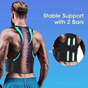 WESTONWINGS WESTONWINGS Neoprene Blend Posture Corrector For Men & Women-Back Support Belt For Back Pain Relief-Shoulder Support Belt-Body & Back Clavicle Corrector Belt-Back Straight Belt,Free Size