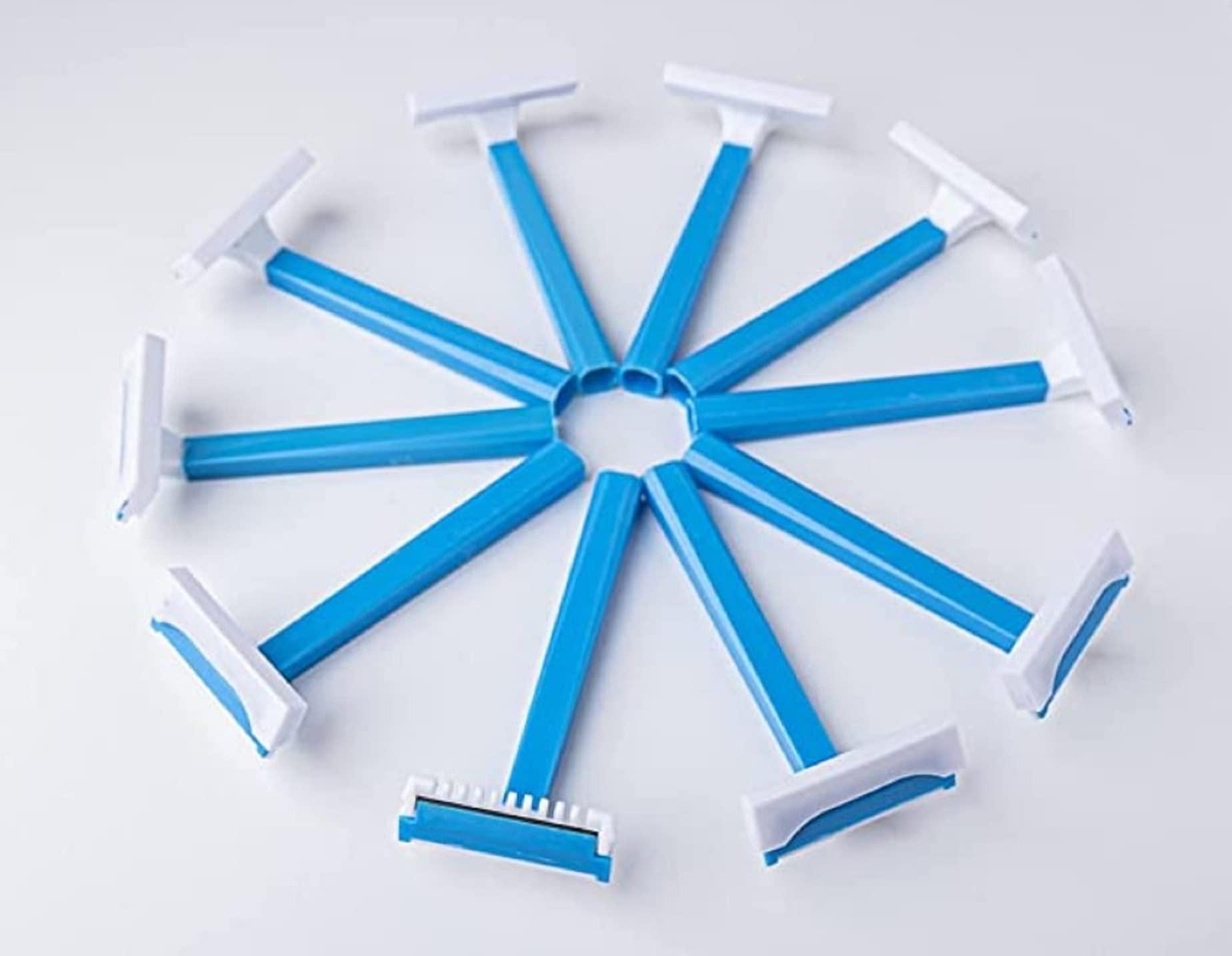 Easy Shower Easy Shower Disposable Body Razor for Men (10 Pack) - Sensitive Body Razors / Blades (Blue)