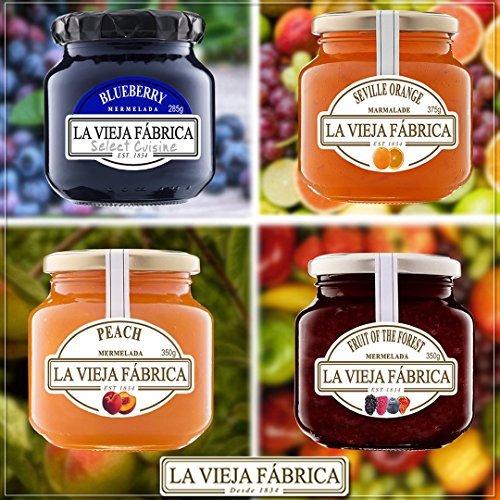 La Vieja Fabrica La Vieja Fabrica Jam Combo Pack of Peach jam 350g and Blackcurrant jam 285g