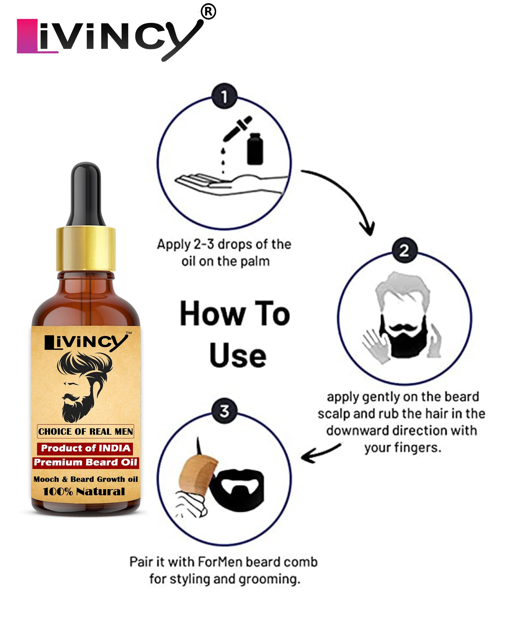 LIVINCY Livincy Red Onion Beard Growth oil for Specially Men Beard (Gift your face with a great beard)(BEARD YOUR OWN WAY) Hair Oil