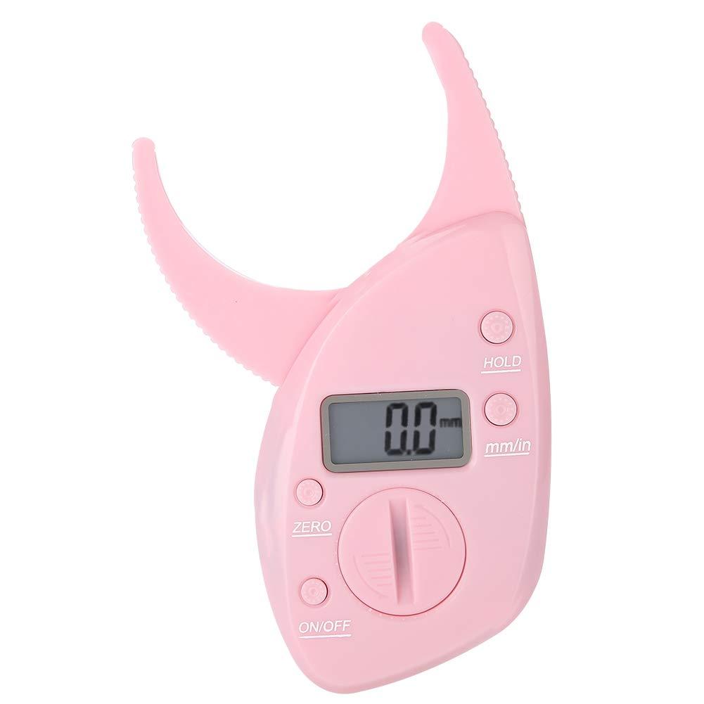 Alomejor Skinfold Calipers, Skinfold Body Fat Caliper, ABS Lightweight Pink for Measuring Fat Abdomen Thigh