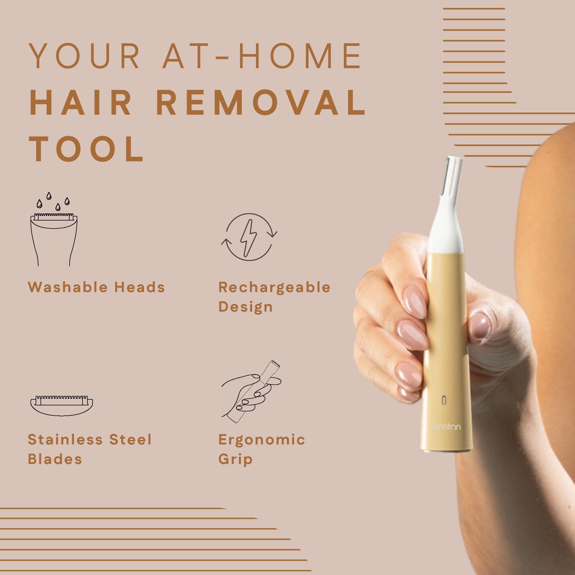 WINSTON Winston Rechargeable Electric 3-in-1 Full Body and Bikini Trimmer for Women - 90 Min, Safe for Sensitive Area, Multi-Grooming Eyebrow Trimmer, Body and Bikini Trimmer - 1-Year Warranty