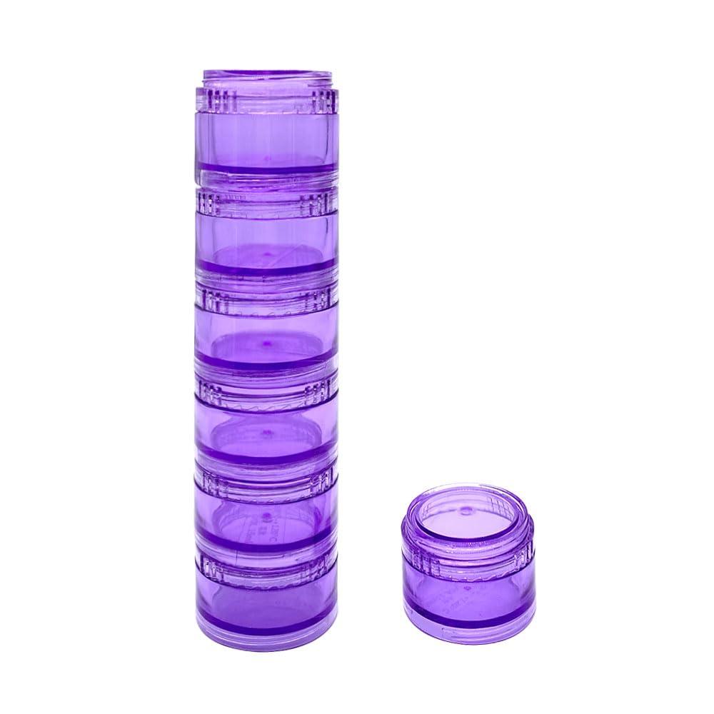 HaiSea HaiSea Weekly Travel Pill Planner-Monthly Pill Organizer, Daily Month Pill Box-Separate AM/PM Compartments Colors Vary (Purple)