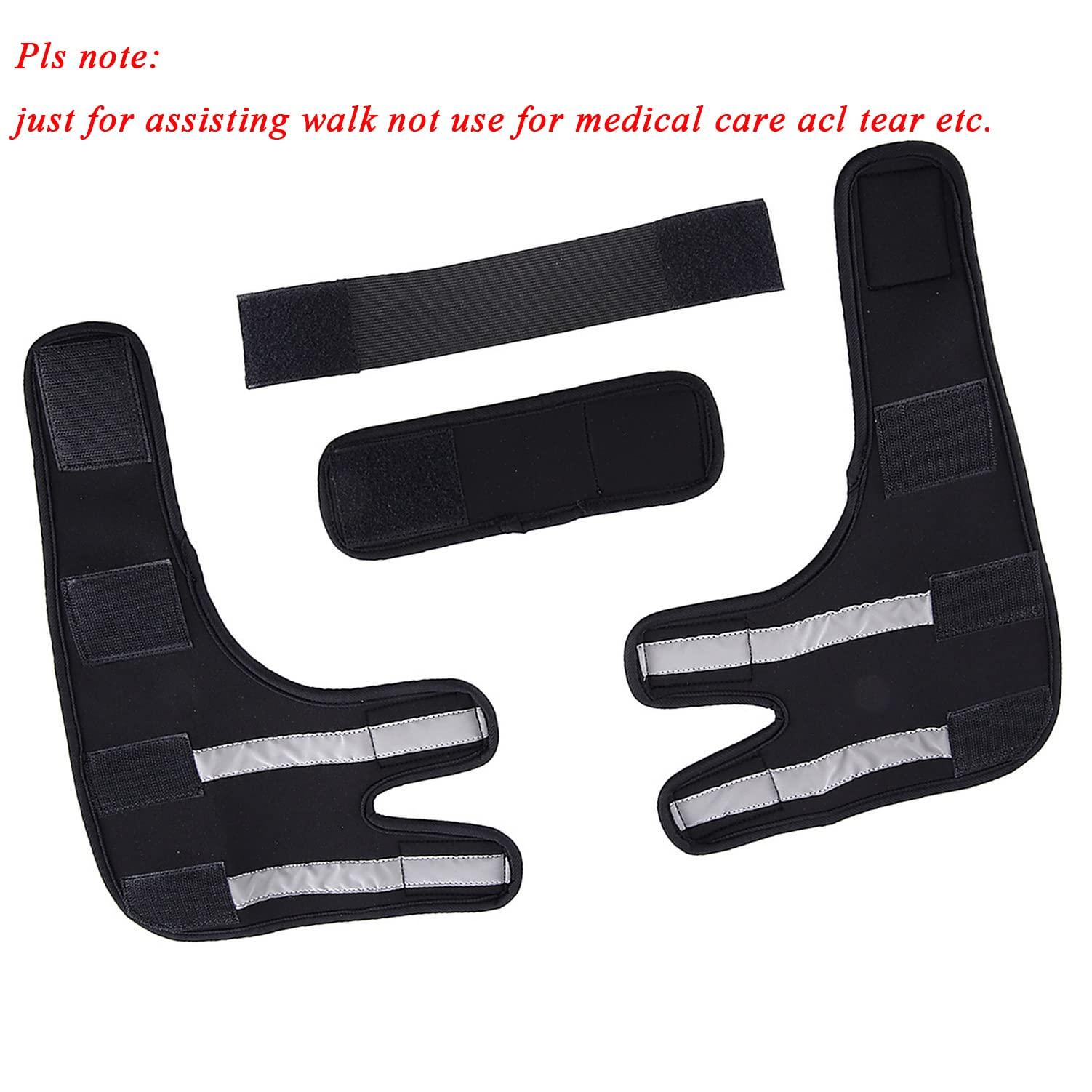 SELMAI SELMAI Reflective Dog Shoulder Brace Front Leg Brace Canine Elbow Protector Extra Supportive Joint Wrap Arthritis Loss of Stability Helps Wounds Healing Prevents Injuries Sprains Black S