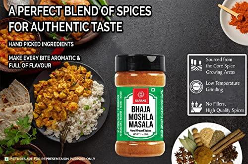 SARANZ SARANZ Bhaja Moshla Masala Perfect for Cooking, Ready to Use, Ghugni Masala or Puchka Masala, Golgappe Masale, Indian Spices, Premium Organic Spices with Rich & Strong Flavour-100 Grams Sprinkler Jar