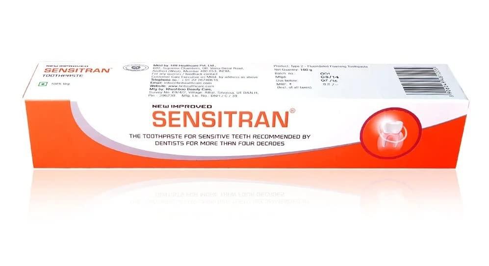 SENSITRAN Sensitran Toothpaste For Oral problems Like Cavities, Toothache,Tooth Decay, Plaque,Tartar, Bleeding Gums & Other Gum Problems, Teeth Whitening, Bad Mouth Smell - 100 gm(Pack of 4)