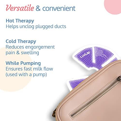 LuvLap LuvLap Breast Hot & Cold Pad for Breastfeeding Mothers, 2 pc Breast Therapy Pack, Cold Therapy & Hot Therapy for Pain Relief of Breastfeeding, Mastitis, Engorgement, Purple