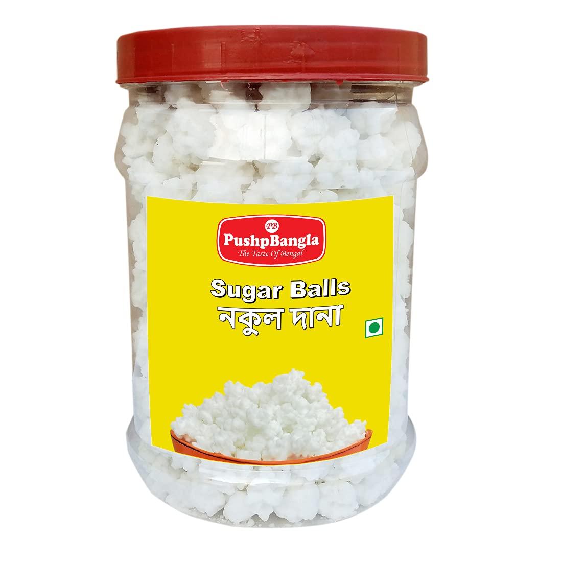 PushpBangla PushpBangla Special Batasha Combo - Lal gur batasha (375g) + Sugar balls,Nakul Dana Sugar Drop Candy (375g)