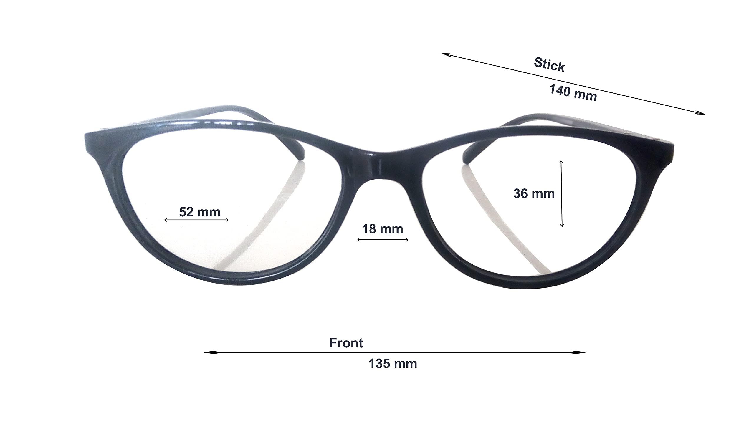 N Specs N Specs reading glasses for men & women unisex cat eye type black coloured unbreakable tr frame with unbreakble fiber glasses (+1.75)