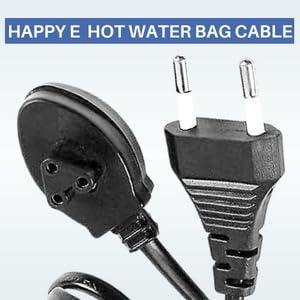 HAPPY E HAPPY E Hot Water Bag Cable/Electric Pain Relief Heating Bag Charger Cable, Black (Pack of 5)