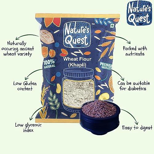 Nature\'s Quest Nature\'s Quest Khapli Wheat Flour | Khapli Gehu atta| Kapli Wheat Flour| Gehu atta | kothumai mavu - 4.5 Kg
