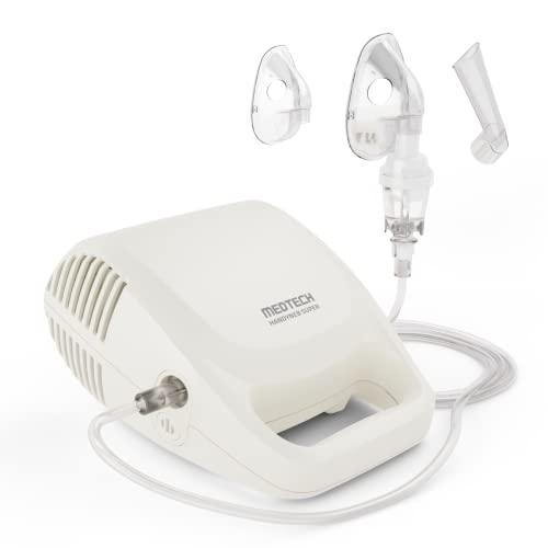 MEDTECH MEDTECH Handyneb Super Ultra Compact and Low Noise Compressor Nebulizer Machine with Complete Mask Kit for Adult and Child (White)