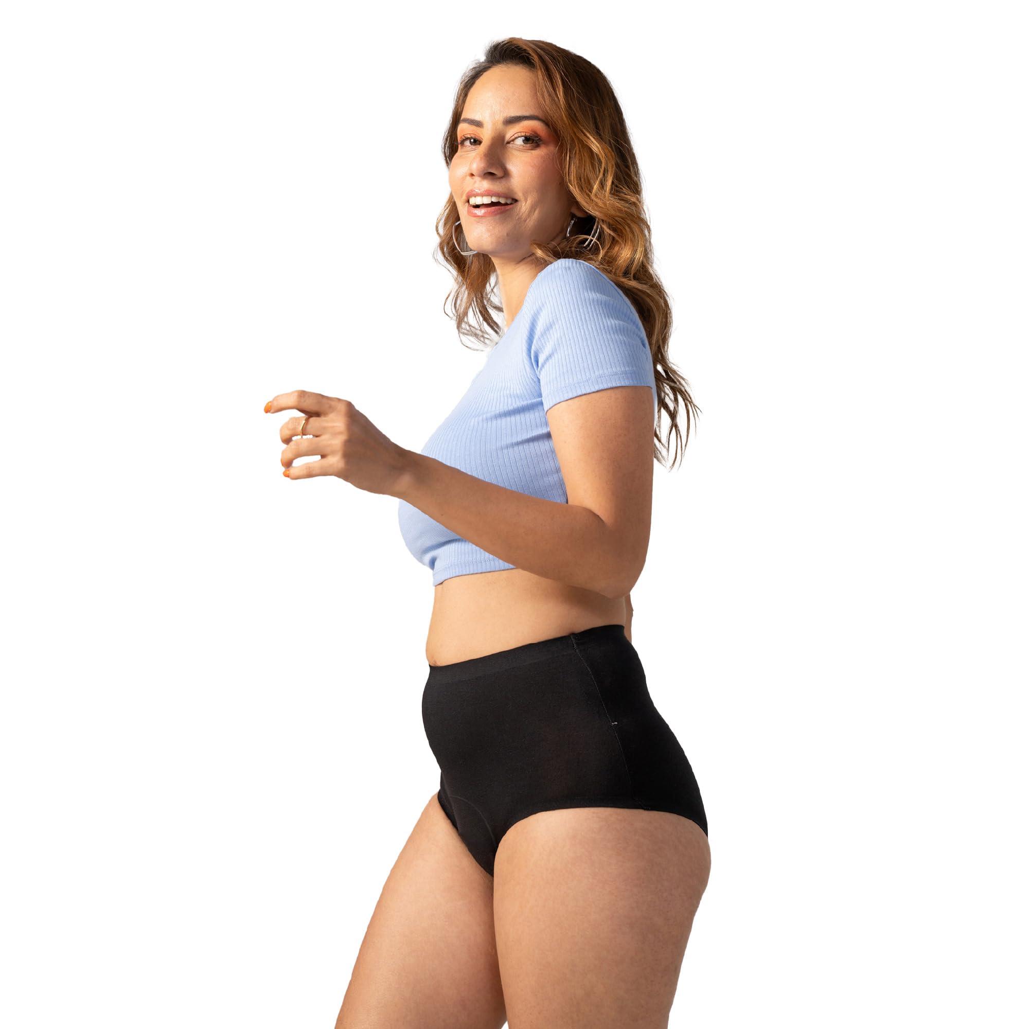 Mahina Mahina Oh So Soft Period Panty for Women & Girls | Modal | Black | High-Rise | Super Heavy Flow Type | Reusable | Leak-Proof | No Pads | Comfy & Super Absorbent | Stain & Rash-Free | Pack of 1