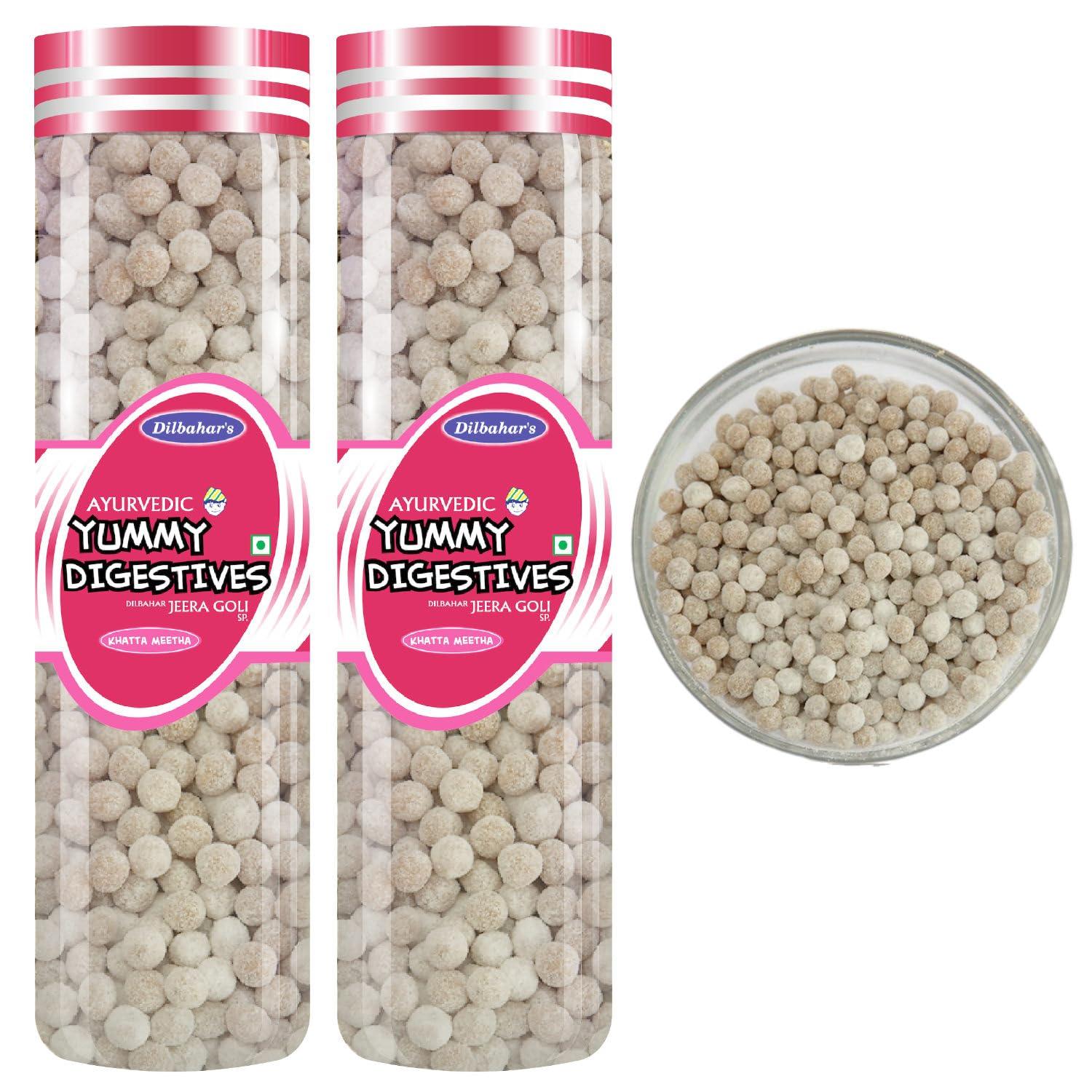 DILBAHAR'S Dilbahar's Yummy Digestive Jeera Goli Special | Pachak | Hazma, 220 Gm - Pack of 2