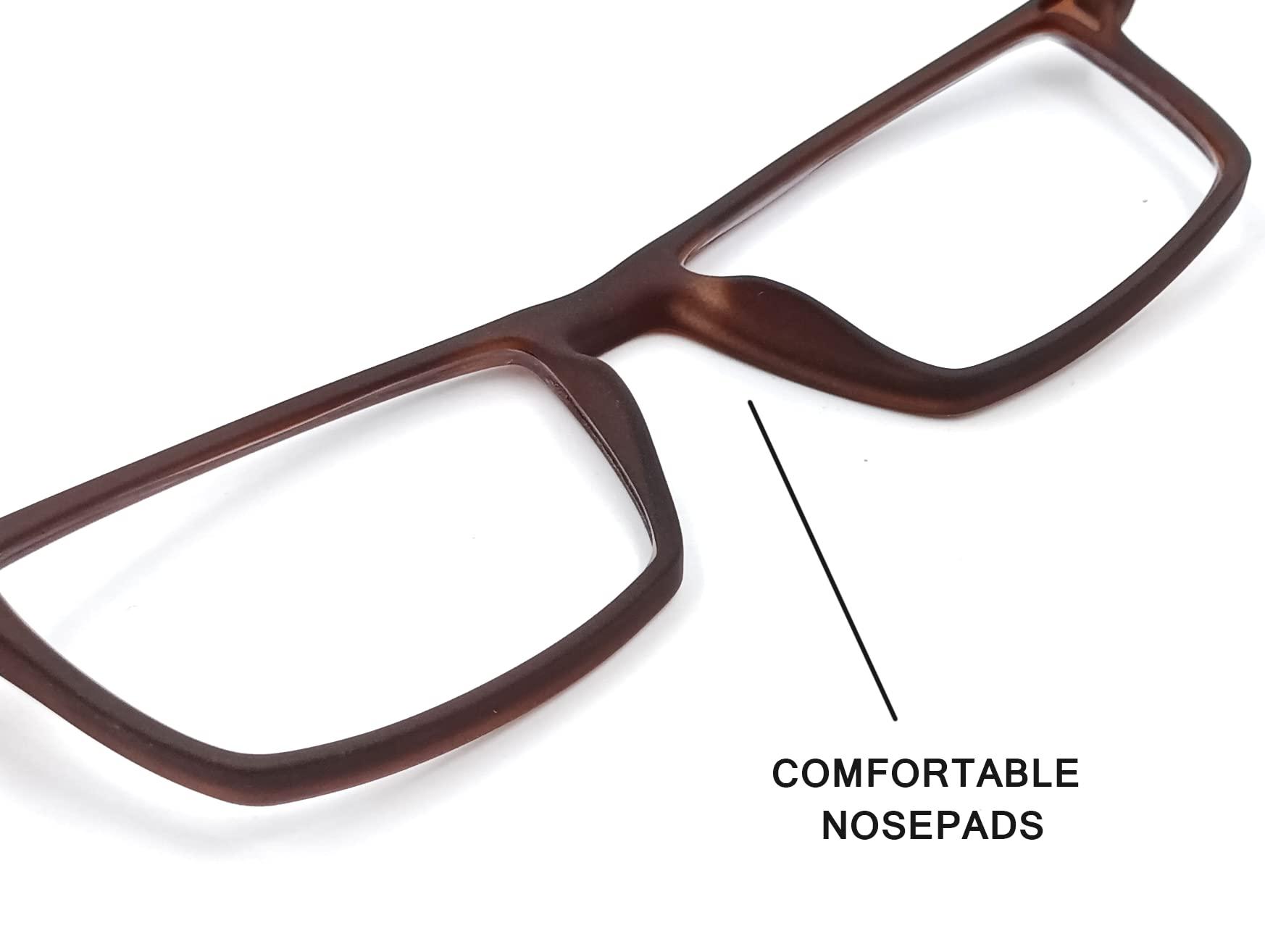 EFERMONE EFERMONE International Edition Blue Cut Computer Eye Protection Glasses For Eye Strain Relief with UV | Anti-Glare | Blue Light Protection Glasses For Laptop,TV, Mobile | Unisex (CHOCO BROWN)