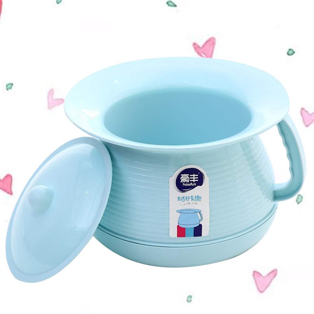 HEALLILY HEALLILY Potty Urinal Chamber Pot Bedpan Urinal Bottle Urine Pot Pee Bottle Urinal Bottle Urine Pots Urine Bucket Mobile Toilet for Kids Female Blue