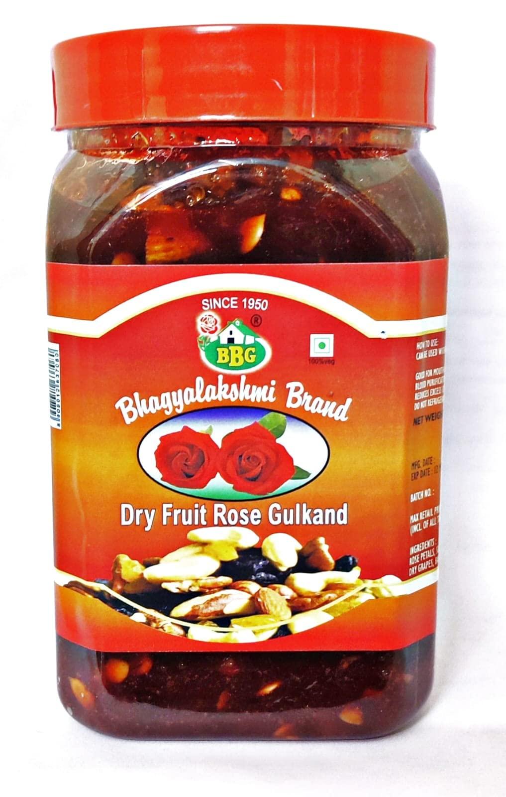 Bhagyalakshmi Brand Gulkand Malleshwaram Bhagyalakshmi Rose Gulkand Karnataka Special (500 gram, Dry Fruit Rose Gulkand)