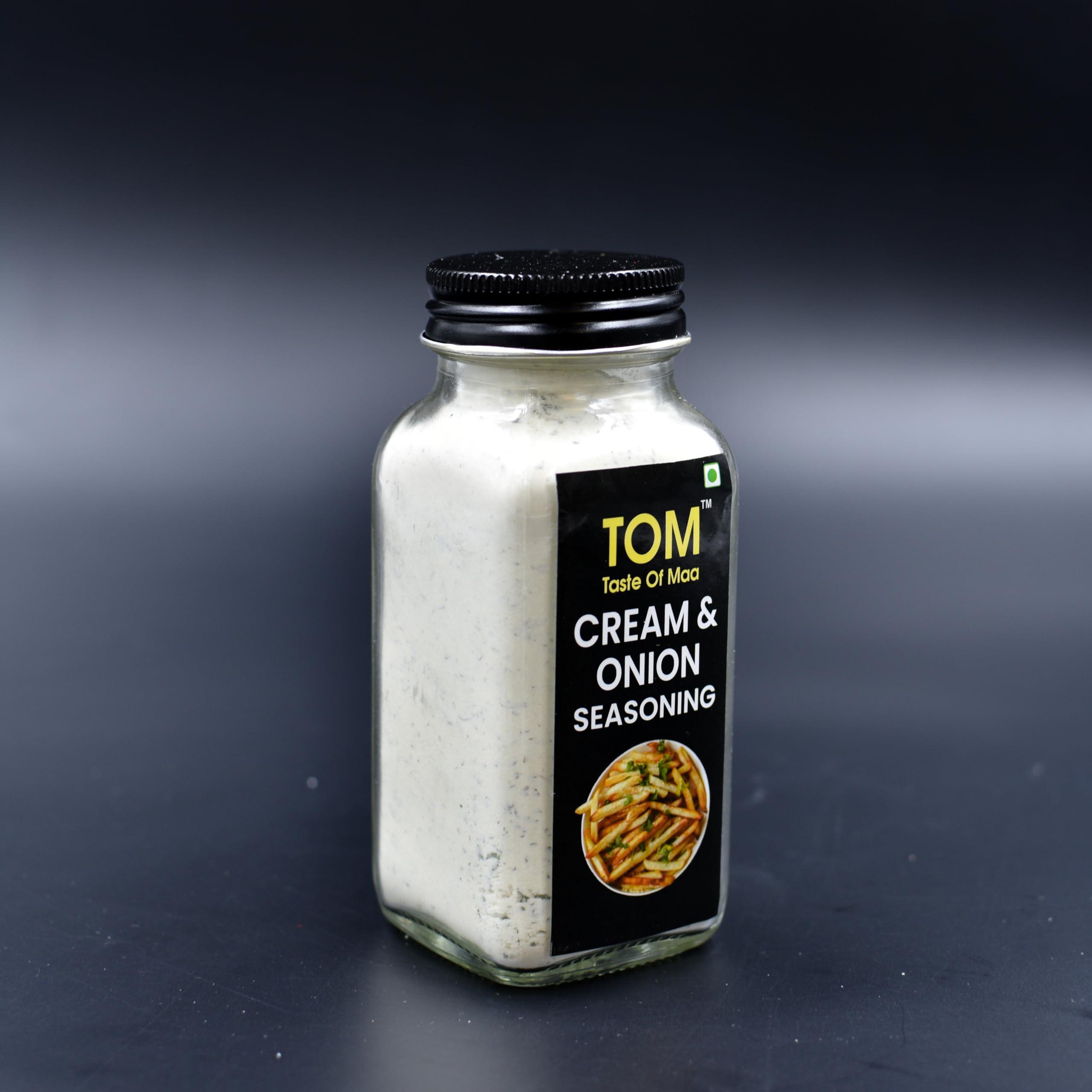 TOM taste of maa TOM, Taste of Maa™ Cream & Onion Seasoning- 100 Gm