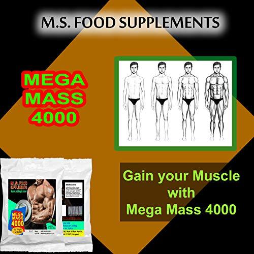 M.S. Food Supplements M.S. Food Supplements Mega Mass 4000 Powder weight gainer 1kg banana