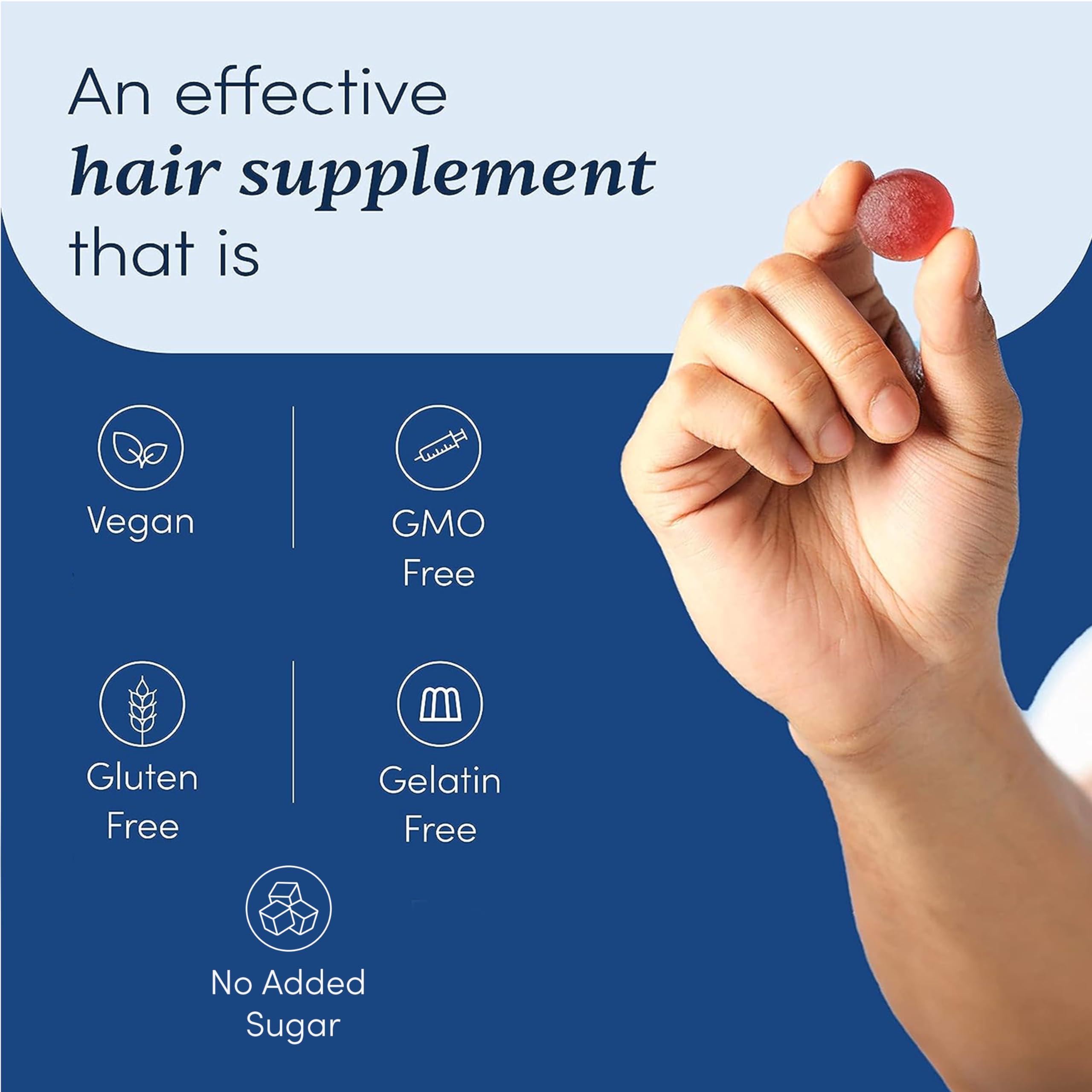 Man Matters Man Matters Biotin Hair Gummies (30N) | No Added Sugar | With Biotin, DHT Blockers, Vitamin A, C, E, Zinc & Fibre | For Healthy & Strong Hair | Strawberry Flavour | 100% Vegan & Gut Friendly
