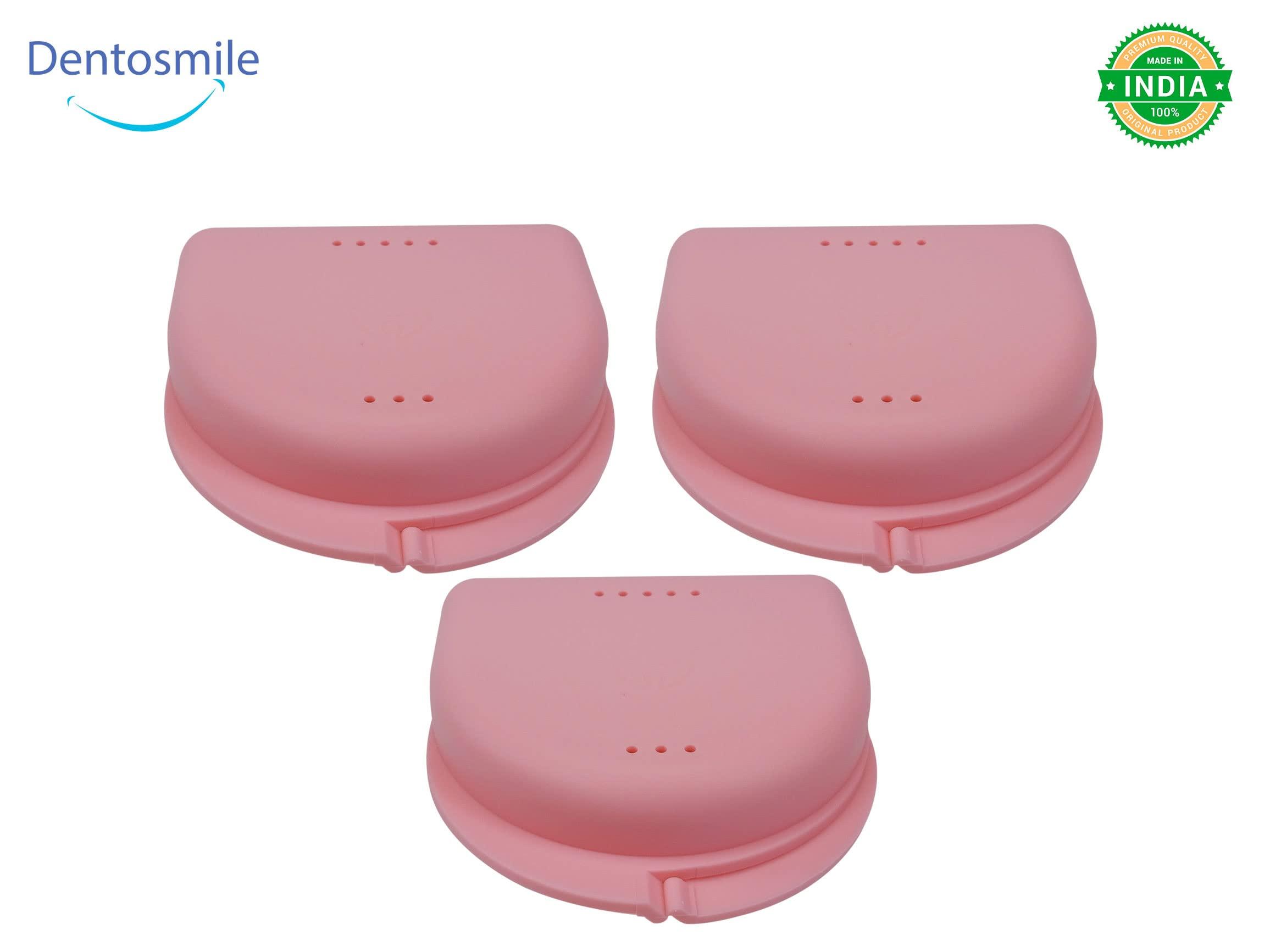 Dentosmile Dentosmile Dental Orthodontic Retainer/Aligner Case/Box/Mouth Guard and Denture Storage in Pink Colour (3)