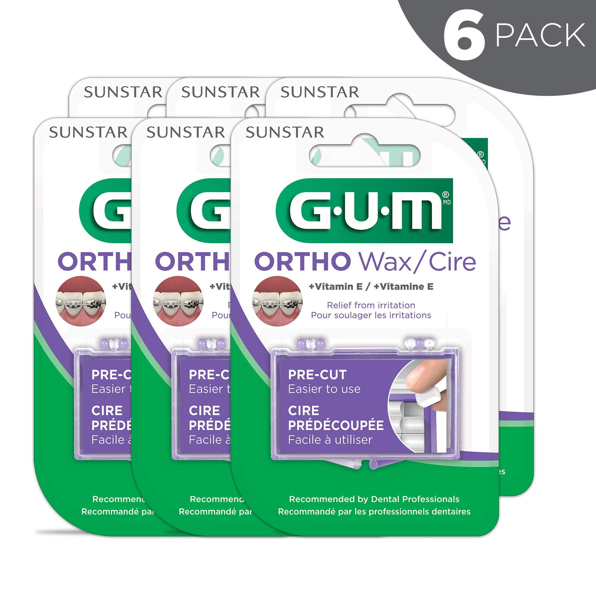 Gum GUM Orthodontic Wax with Vitamin E (Pack of 6) : Unflavored, 6 Pack