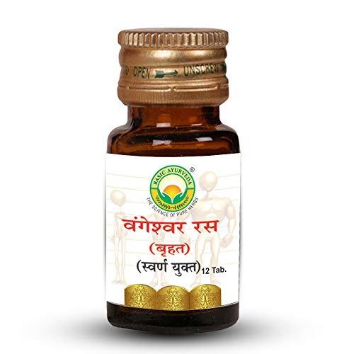 BASIC AYURVEDA BASIC AYURVEDA Brihat Bangeshwar Ras with Gold 12 Tablets | Ayurvedic Supplements for Urine Health |