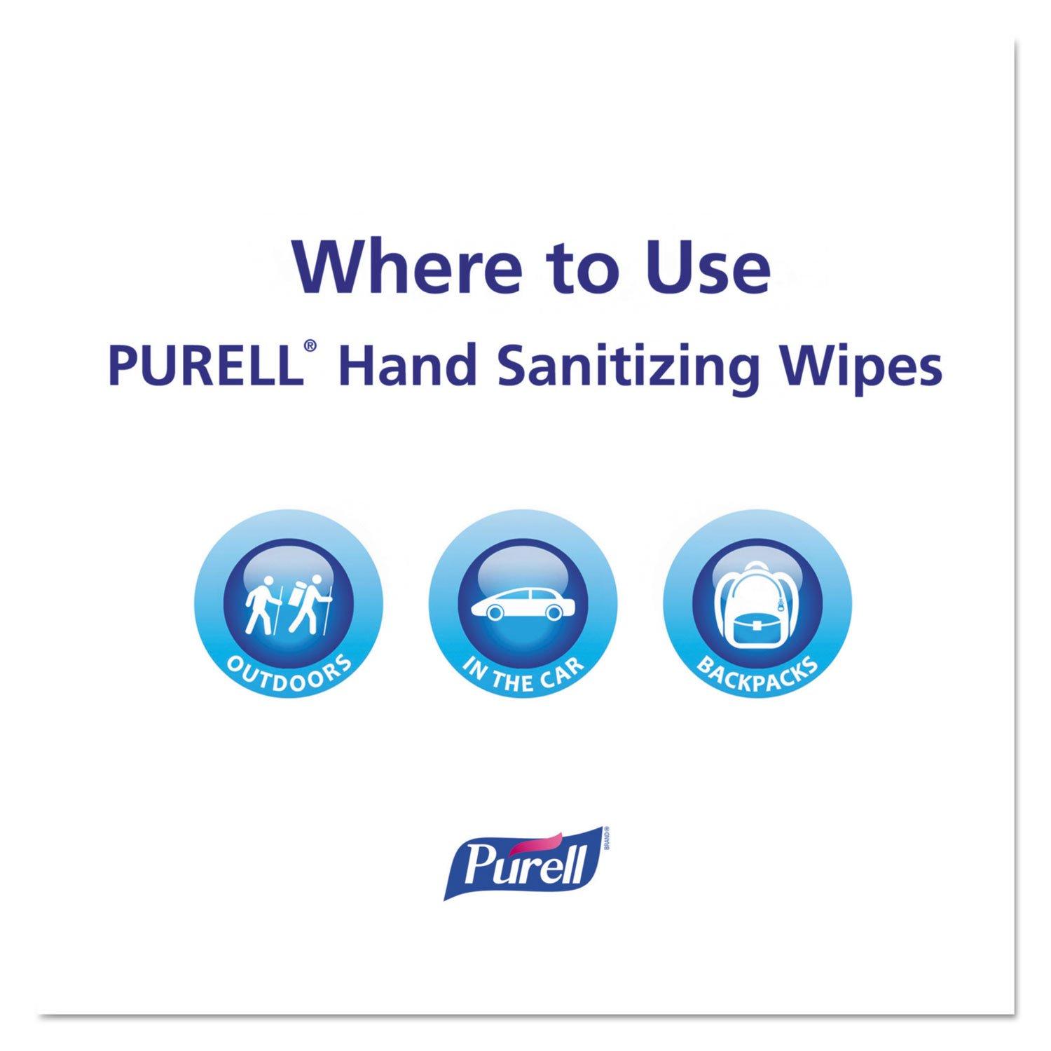 Purell Premoistened Sanitizing Hand Wipes, Towelettes Individually Wrapped, 100/box (Set of 11) by Gojo