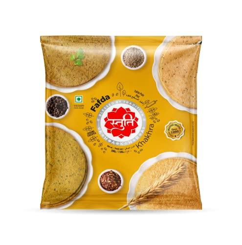 Stuti Stuti Khakhra || - 3 Flavours Combo - (Fafda, Methi Thepla, Masala) - 3 Packs X 200g Each | Pure Whole Wheat | Authentic Gujarati Snack | Traditonal Food