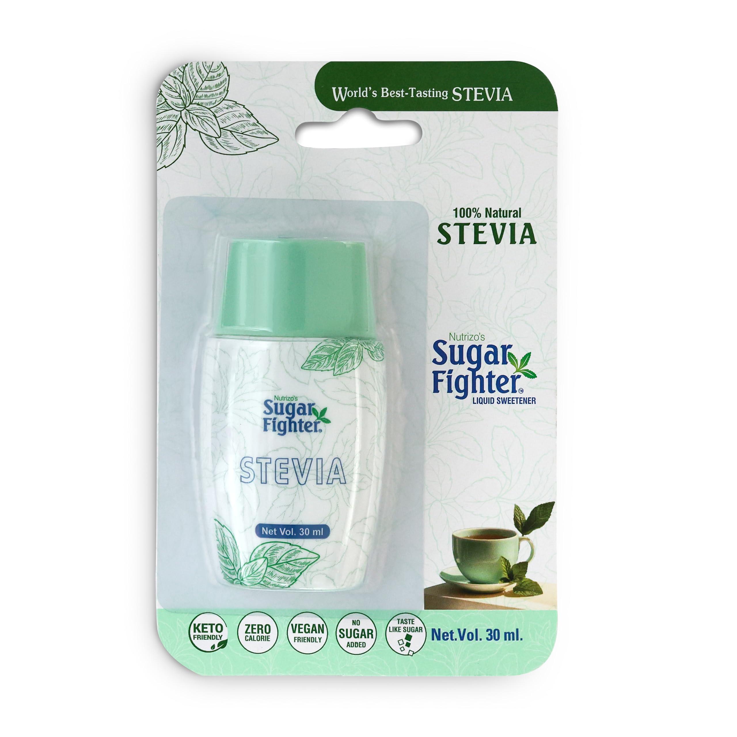 Sugar Fighter Sugar Fighter Stevia Liquid - Zero Calories & Fat Free Sweetener - Natural Stevia - Sugar-Free Combo - 30 ML (Pack of 3)