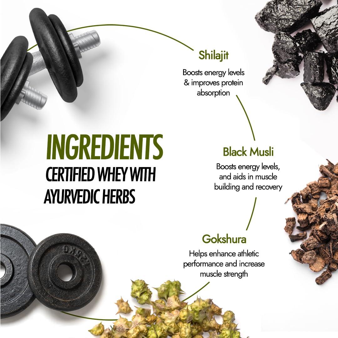 Kapiva Kapiva Testofuel Shilajit Whey Protein| 25g Protein | 250mg Shilajit | 5.5g BCAA | Cookies & Cream | Faster Absorption | Digezyme blend | WADA Compliant | 1Kg/ 2.2lb