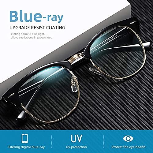 CREEK CREEK Blue Light Blocking Blue Cut Anti Glare Round Glasses Men and Women for Eye Protection from UV by Computer/Tablet/Laptop/Mobile