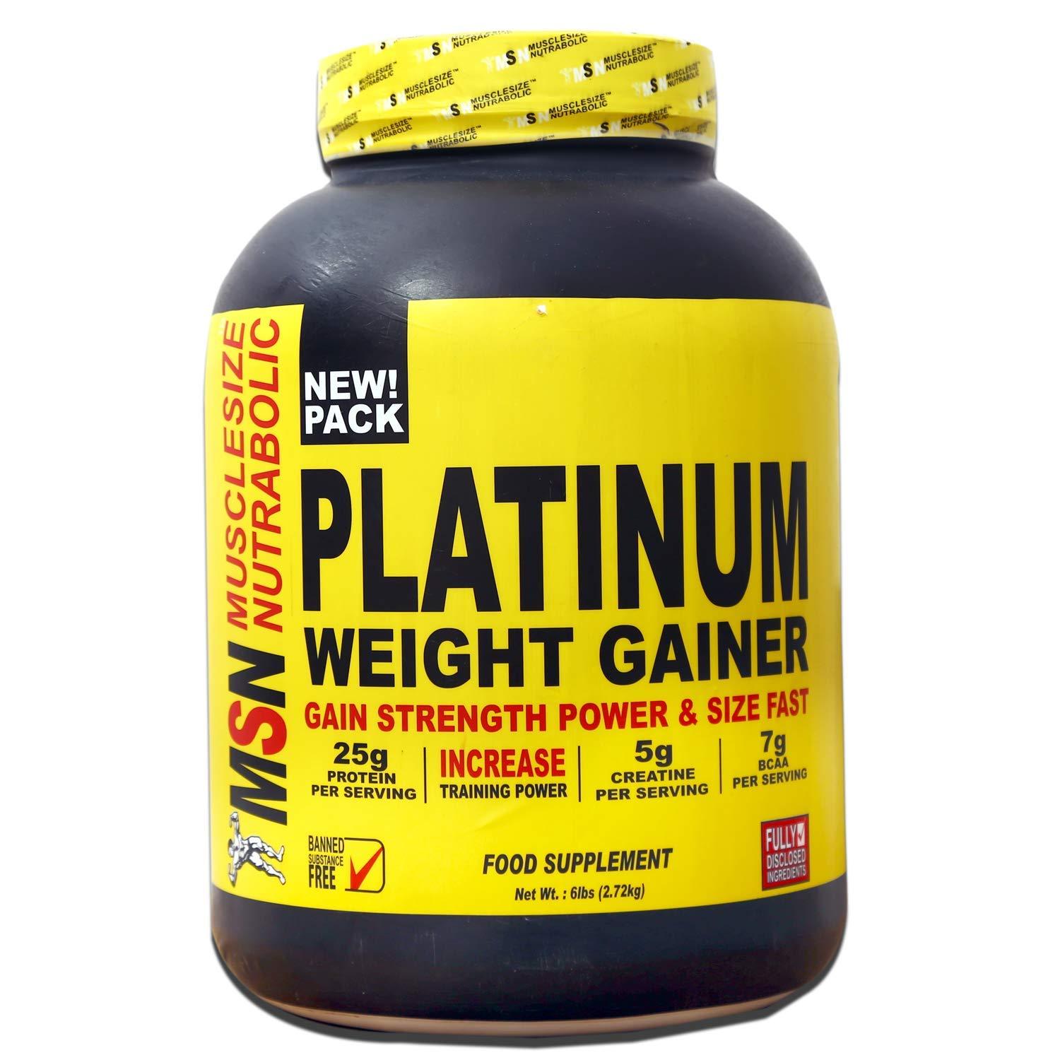 MUSCLE SIZE MUSCLE SIZE Platinum Weight Gainer Powder (6lbs,272kg)