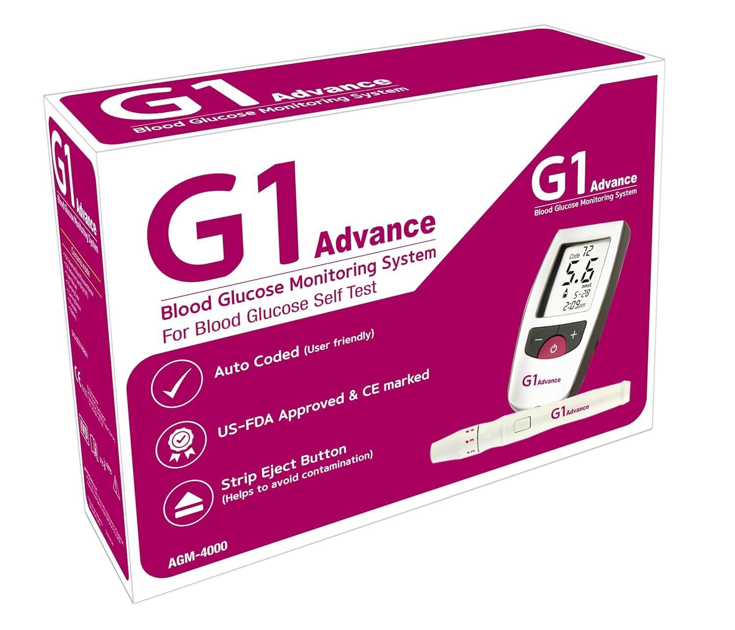G1 Advance G1 Advance Blood Glucose 100 Test Strips, (compatible with Alere G1)
