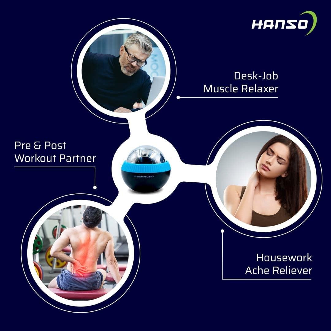 HANSO HANSO Massage ball | Hot & Cold Dual Massage | Enhanced Recovery | Compact and Portable | Increased Blood Flow And Circulation (Massage ballH 70)