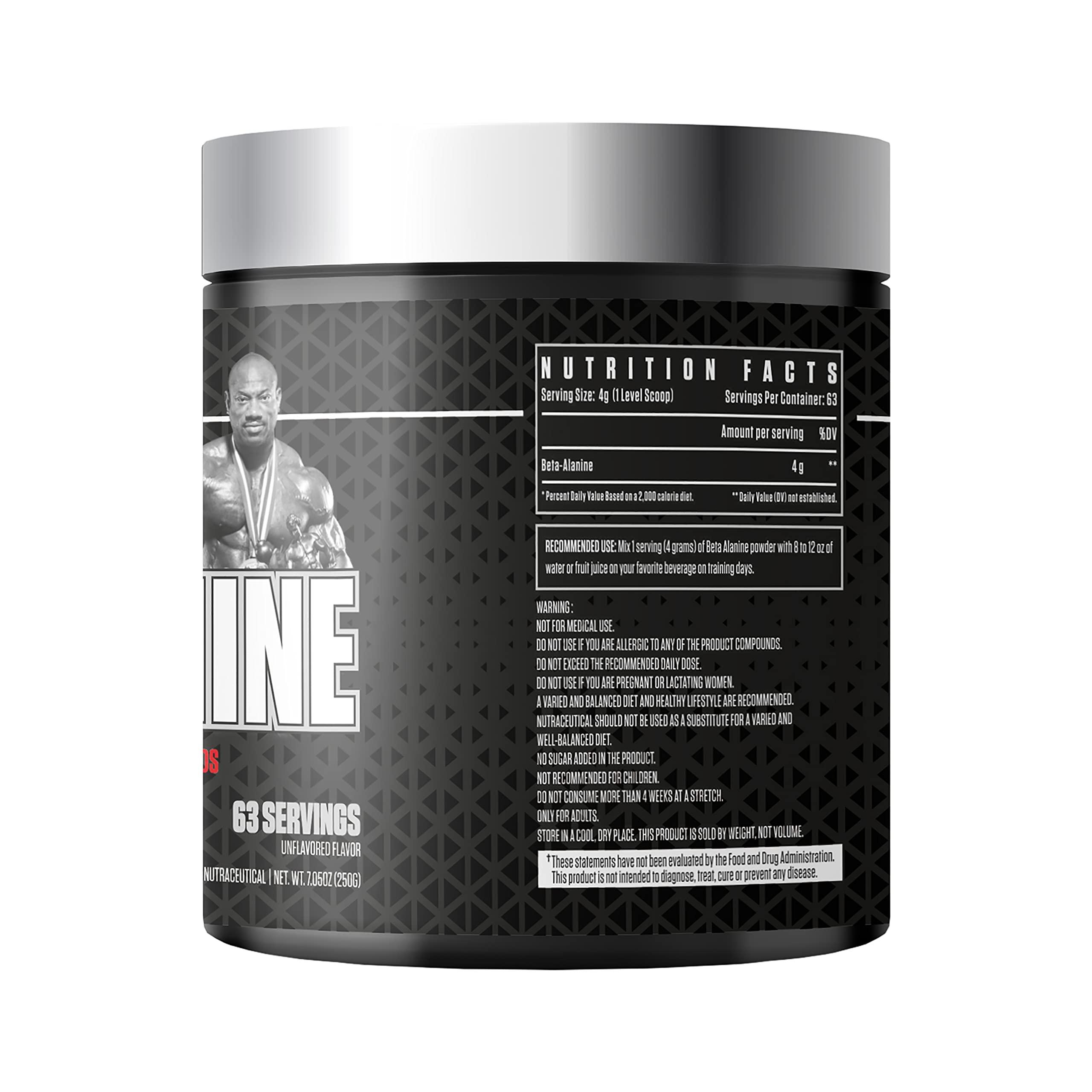 Dexter Jackson Signature Series Dexter Jackson Signature Series Black Series Beta Alanine|Enhance Endurance And Performance|63 Servings, 250G - Premium Amino Acid Supplement For Athletes - Powder