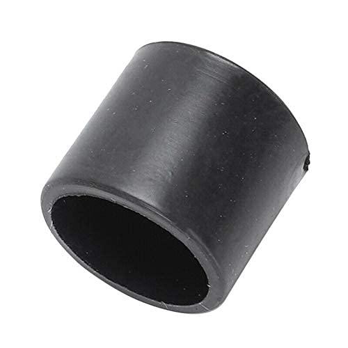 ubersweet Ubersweet® Imported 50 Pcs Black Rubber PVC Flexible Round End Cap Round 12mm Foot Cover B7P1_8861