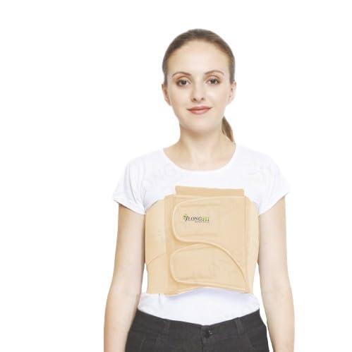 LONGFIT LONGFIT Elastic Breast-Chest Compression Wrap Belt for Women with Front Hook Breast Band to Provide Stability, A Perfect Vest Breast Binder Corsets for Total Comfort & Support Shapewear-Skin-X-Large