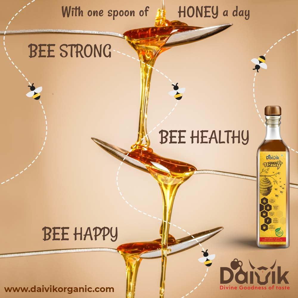 DAIVIK DAIVIK ORGANIC 100% PURE NATURAL WILD ROCK HONEY/SHAHAD/MALAI THEAN - 750G