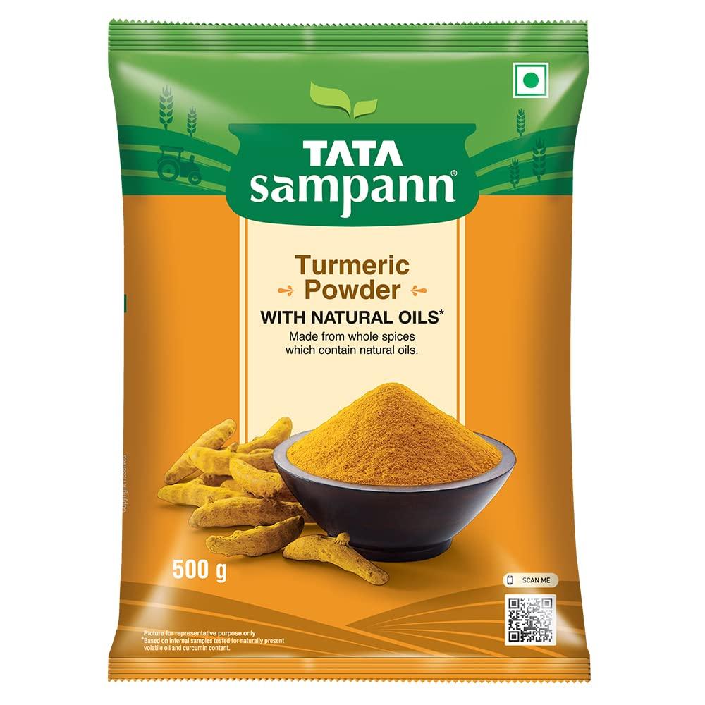 Tata Sampann Tata Sampann Pure Cashews Whole | Kaju | Rich in Protein, Magnesium, and Phosphorus | Hand-picked Nuts & Dry Fruits | 200g & Tata Sampann Turmeric Powder With Natural Oils, 500g