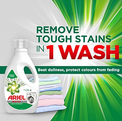 Ariel Ariel Matic Front Load Detergent Washing Powder - 4 kg with Free Detergent Powder - 2 kg - Pantry & Ariel Matic Liquid Detergent, Front Load, 1 Litre, Pack Of 1