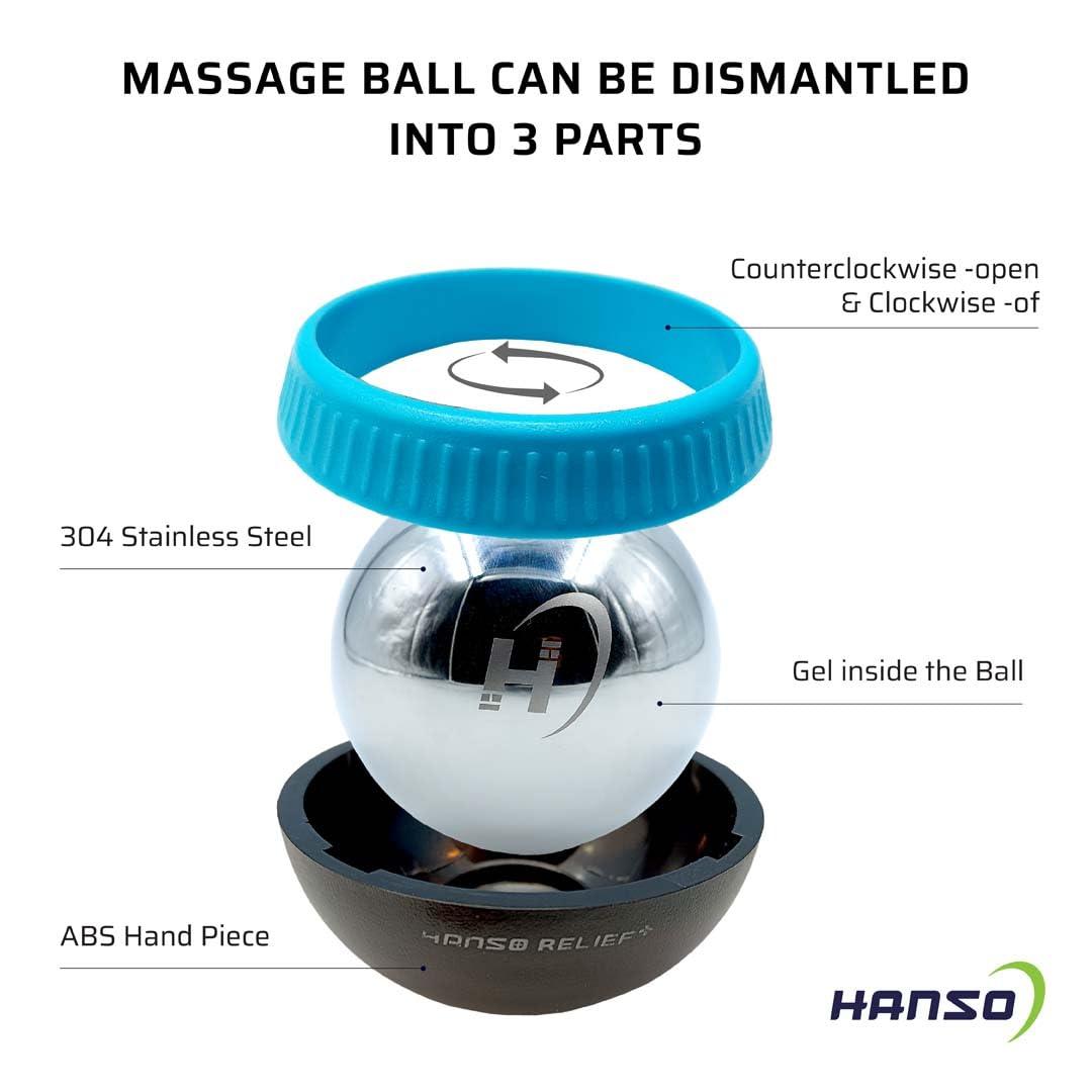 HANSO HANSO Massage ball | Hot & Cold Dual Massage | Enhanced Recovery | Compact and Portable | Increased Blood Flow And Circulation (Massage ballH 70)