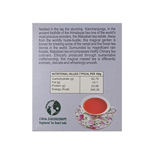 Makaibari Makaibari Smoky Mountain Teabags, Roasted Darjeeling Black Tea, 50 Pieces (25 TB x 2 Pack) | 100% Organic Darjeeling Long Leaf Tea | 50 Teabags
