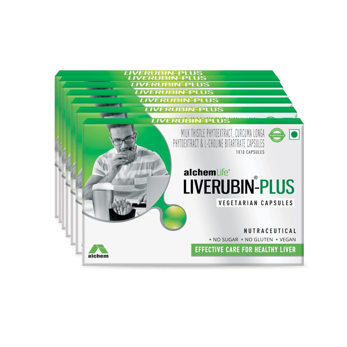AlchemLife AlchemLife Liverubin Plus The Natural Hepato Protector Tablet With Milk Thistle, PhytoExtract (Pack of 7)