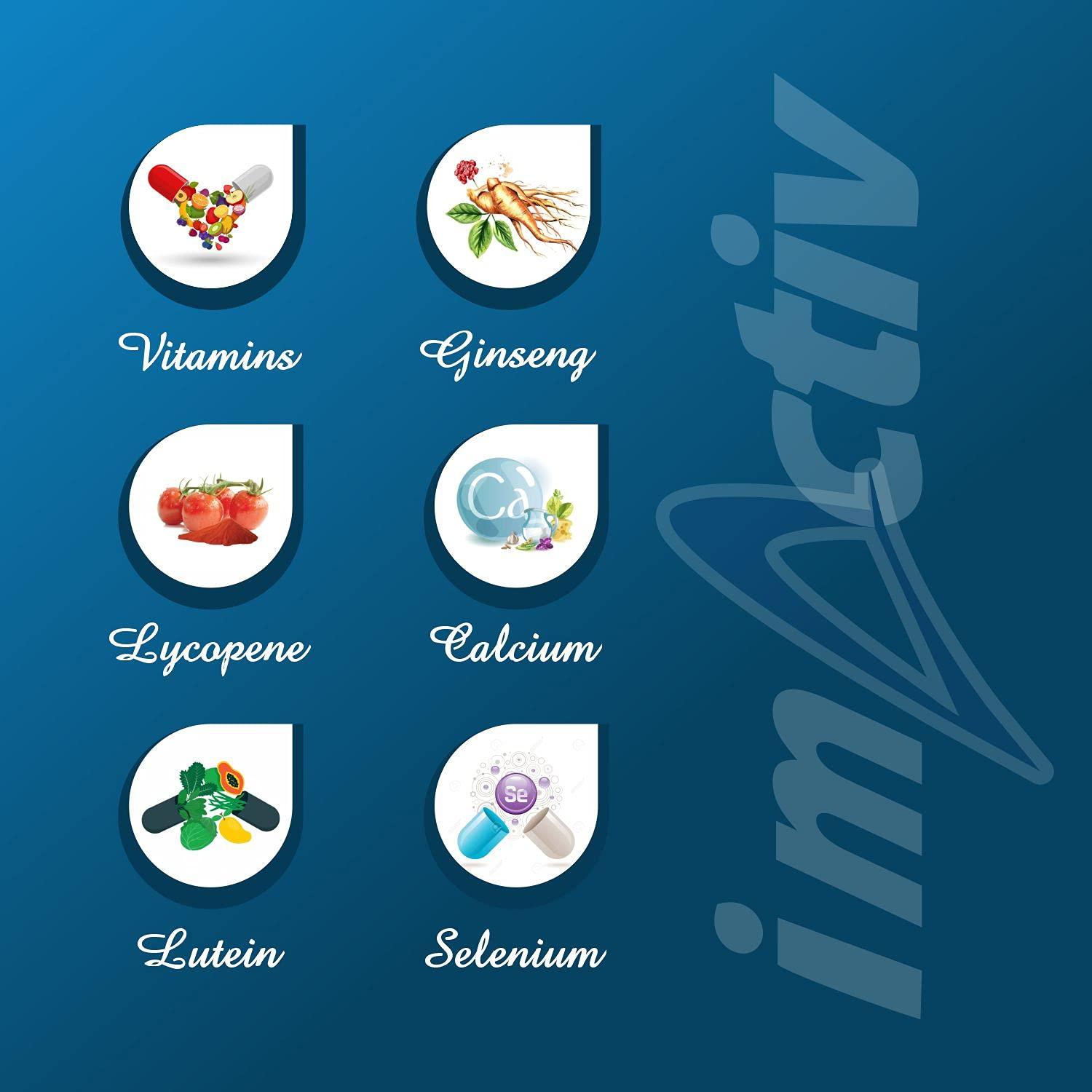 I M ACTIVE I M Activ Multivitamin Multimineral Tablets with Vitamin C, Vitamin E, Vitamin A, Protein, Ginseng Extract Helps in Maintain Body Weight, Immunity & Healthy Skin (Men, 30 Tablets)